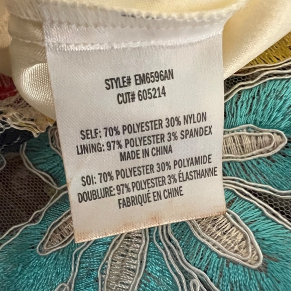 Anthropologie Eva Franco Meghan Floral Embroidered Midi Skirt Size 6 EUC - Picture 8 of 9